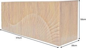 Comoda suspendata din lemn de mango Scorpion 180cm, maro A-46647 VC