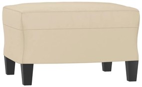 vidaXL Taburet, crem, 60x50x41 cm, microfibră