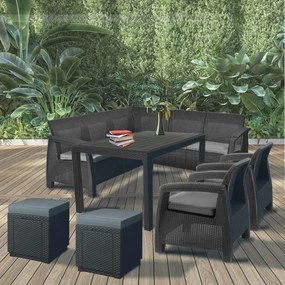 Set de mobilier de grădină Corfu Relax duo cub grafit