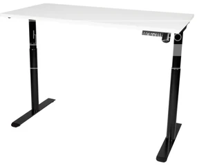 Birou reglabil electric TerrA3 s BLACK - profil pătrat , 1 motor, cadrul negru (Dimensiune blat: 90x60 cm, Culoare blat: Stejar negru 18mm)
