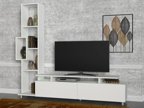 Masă TV/dulap cu raft Tullia (alb). 1062686