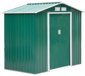 Casuta de gradina, sopron pentru unelte, pentru organizare si depozitare 213x127x185cm, verde Outsunny | Aosom RO