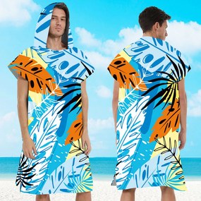 Set de plaja SUMMER FRESH – prosop 100×180 cm si poncho 80×145 cm, colorat