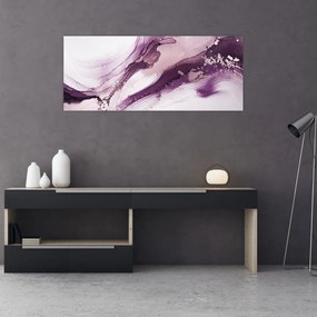 Tablou - Artă fluidă violet (120x50 cm)