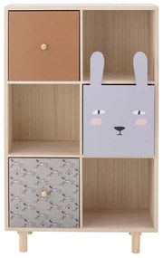 Bibliotecă de copii în culoare naturală din lemn de paulownia 55x89,5 cm Calle – Bloomingville Mini