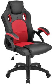 Jusky Scaun de birou Montreal - negru/rosu