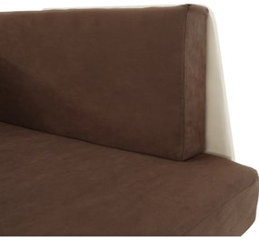 Fotoliu extensibil, maro/bej, stânga, KUBOŠ