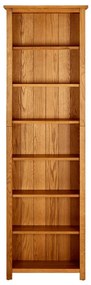 331743 vidaXL Bibliotecă cu 7 rafturi, 60x22x200 cm, lemn masiv de stejar