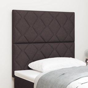 vidaXL Tăblie din Țesătură Geometric Maro închis 100 cm țesătură