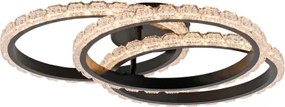JUST LIGHT. 14734-18 - Plafonieră LED GLITRA LED/37W/230V, Ø 50 cm, neagră