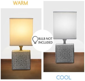 Lampă de masă 1xE14/40W/230V gri/albă Aigostar