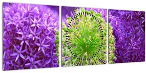 Tablou cu floare (cu ceas) (90x30 cm)