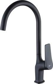 Baterie bucatarie Lemark Bronx monocomanda negru mat