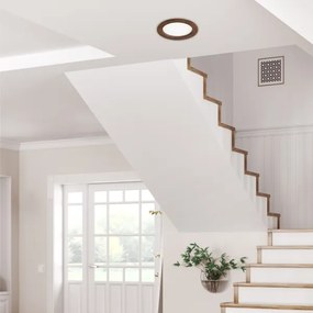 LED Spot WOODY 16,5W 230V 4000K cireș Ø18,5 cm, plafonieră încastrată