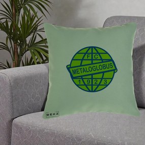 Perna Personalizata FC Metaloglobus Bucuresti 1923 Fotbal, 40x40 cm, Verde, Husa Detasabila, Perna Inclusa, BEKZ®