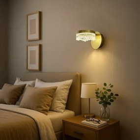 Aplica de perete LED/4W/230V aurie