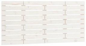 824759 vidaXL Tăblie de pat pentru perete, alb, 141x3x63 cm, lemn masiv pin