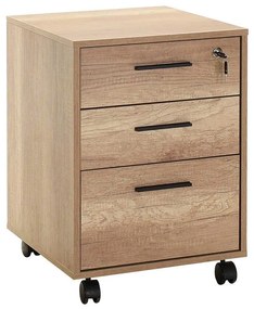 Corp Mobil Adore New York Rollbox Office, 3 Sertare, sertar cu cheie, 45 x 63 x 51 cm
