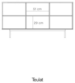 Comodă neagră joasă 159x80 cm Sierra – Teulat