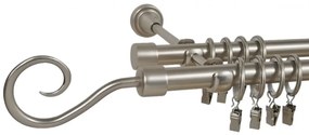 Galerie dubla hak 19/19 mm crom mat (Alege marime: 140 cm)