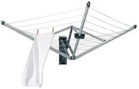 Uscator rufe de perete Brabantia WallFix 24m, Gri metalic, carcasa 90300271