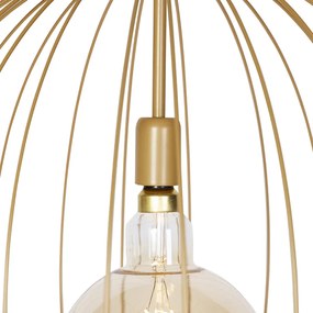 Lampă pendantă de design aurie 60 cm - Wire Dos