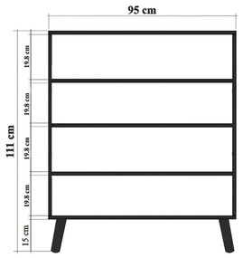 Dulap alb 95x111 cm Multilux – Kalune Design