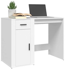 Birou, alb, 100x49x75 cm, lemn prelucrat