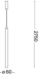 Lustră LED pe cablu Ideal Lux ULTRATHIN LED/11,5W/230V CRI 90 alamă