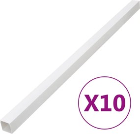 vidaXL Șine de cabluri, 50x25 mm, 10 m, PVC