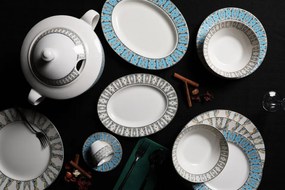 Serviciu de Masa BNKL68YT43010358, 68 Piese, Portelan Bone China