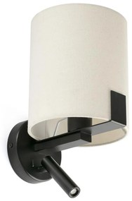 Lampă LED de perete FARO 20053 NILA 1xE27/15W/230V + LED/3W crem/negru