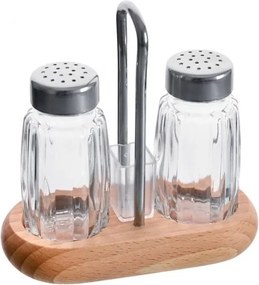 Set solniță și piperniță cu suport Orion Wood