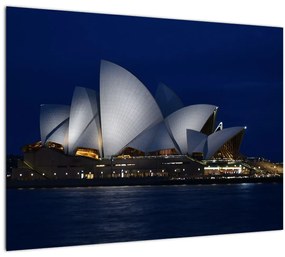 Tablou pe sticlă Sydney nocturn (70x50 cm)