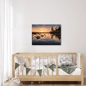 Tablou - Apus de soare la lac (70x50 cm)