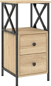 vidaXL Noptieră, stejar sonoma, 34x35,5x70 cm, lemn compozit