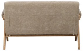 Canapea bej cu tapițerie din chenille 134 cm Rest – Ixia