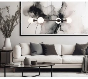 Lustră pe cablu FIRA 4xE27/60W/230V negru