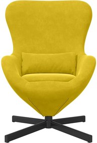 vidaXL Fotoliu ou Galben 63 x 73 x 90 cm Catifea