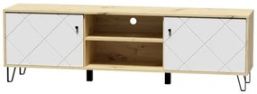 Masă TV/dulap Bonny BL02 (Stejar artisan + Alb mat). 1048376