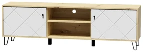 Masă TV/dulap Bonny BL02 (Stejar artisan + Alb mat). 1048376