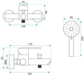 Baterie cadă REA Ontario Brush Copper
