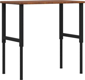 vidaXL Banc lucru maro 100x60x(71,5-98)cm lemn masiv stejar dreptunghi