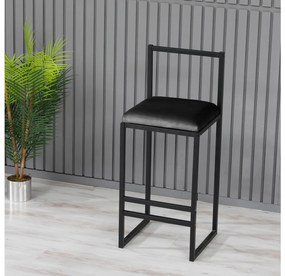 Scaun tip bar Nathaniel (Negru). 1089656