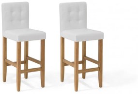 Set de 2 scaune de bar Madison, maro/alb, 45 x 58 x 110 cm