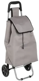 Carucior pentru cumparaturi 5FIVE Gri, cadru metalic, inaltime 92 cm, 30 litri