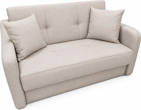 Canapea SAMY extensibila, 2 locuri, cu lada de depozitare, albastru, cadru metalic , 152x100x92 Bej, Stofa