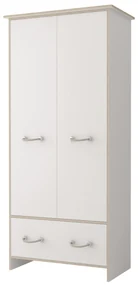 Dulap de haine Klaudia 06 (Alb + stejar sonoma). 1071441