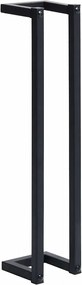 vidaXL Suport de prosoape, negru, 12,5 x 12,5 x 60 cm, fier