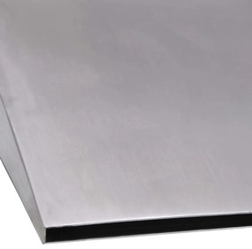 Fantana de piscina, argintiu, 45x9x26 cm, otel inoxidabil